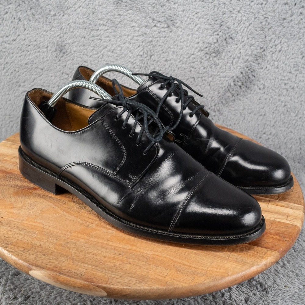 Mens Cole Haan "City" Black Leather Cap-Toe Dress Oxfords Sz 11 M‎